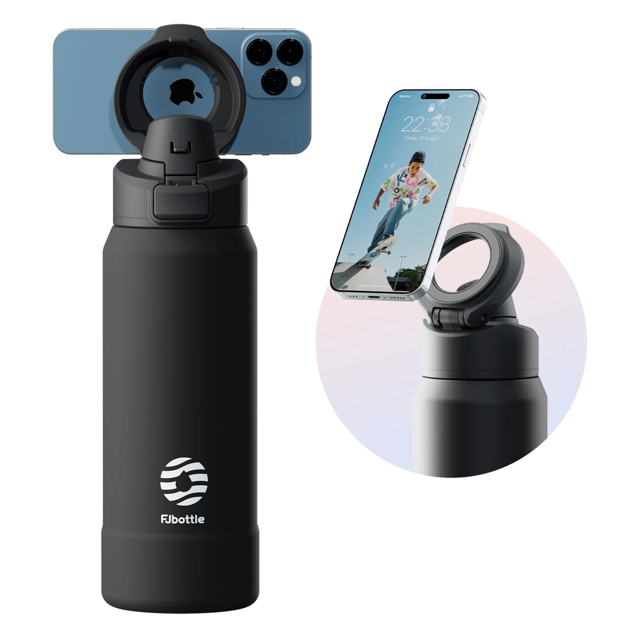 Thermo Water Bottle with Magnetic Phone Holder