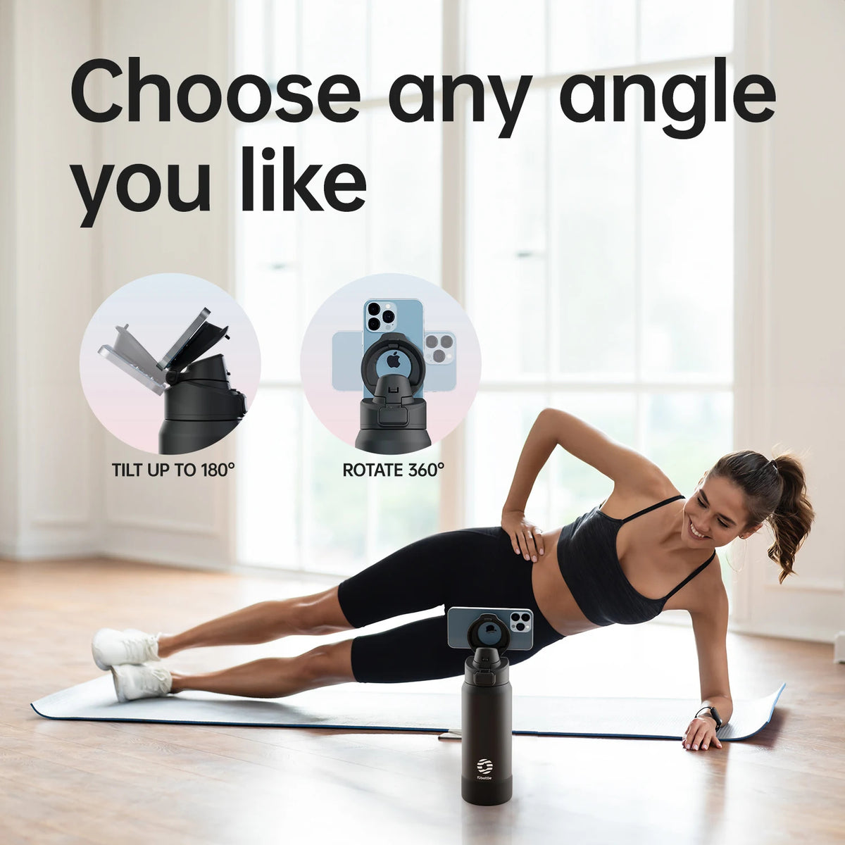 Thermo Water Bottle with Magnetic Phone Holder