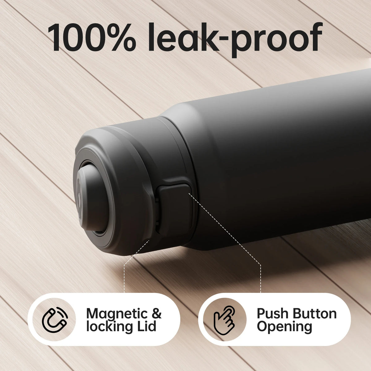 Thermo Water Bottle with Magnetic Phone Holder